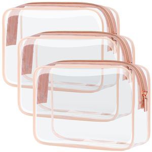 Clear Makeup Bag - Tsa Approved Toiletry Bag For Travel Size Toiletries,🐺